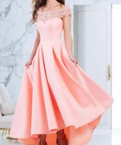 Formal Gowns Tarik Ediz - 50063 Off The Shoulder A-line Dress