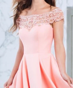 Formal Gowns Tarik Ediz - 50063 Off The Shoulder A-line Dress
