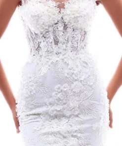 Tarik Ediz - 50214 Illusion Beaded Floral Appliqued Fitted Gown Formal Gowns 7 Tarik Ediz - 50214 Illusion Beaded Floral Appliqued Fitted Gown Formal Gowns