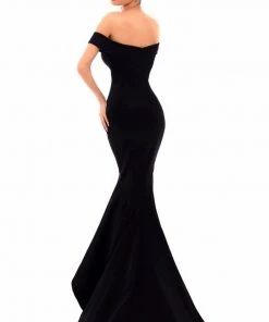 Formal Gowns Tarik Ediz - 50284 Off-Shoulder High Low Mermaid Gown 9 Formal Gowns Tarik Ediz - 50284 Off-Shoulder High Low Mermaid Gown