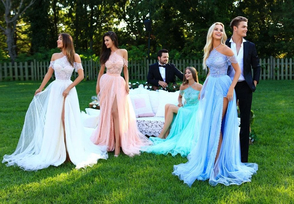 Tarik Ediz - 50295 Beaded Halter A-line Dress Formal Gowns 5 Tarik Ediz - 50295 Beaded Halter A-line Dress Formal Gowns