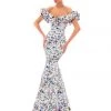 Formal Gowns Tarik Ediz - 50306 Ruffled Off Shoulder Mermaid Dress