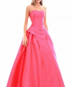 Tarik Ediz - 50325 Strapless Fitted Folded Ballgown