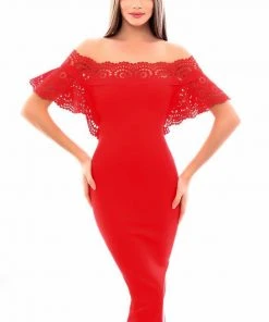 Formal Gowns Tarik Ediz - 50347 Laser-Cut Batwing Sleeve Off Shoulder Mermaid Gown 7 Formal Gowns Tarik Ediz - 50347 Laser-Cut Batwing Sleeve Off Shoulder Mermaid Gown