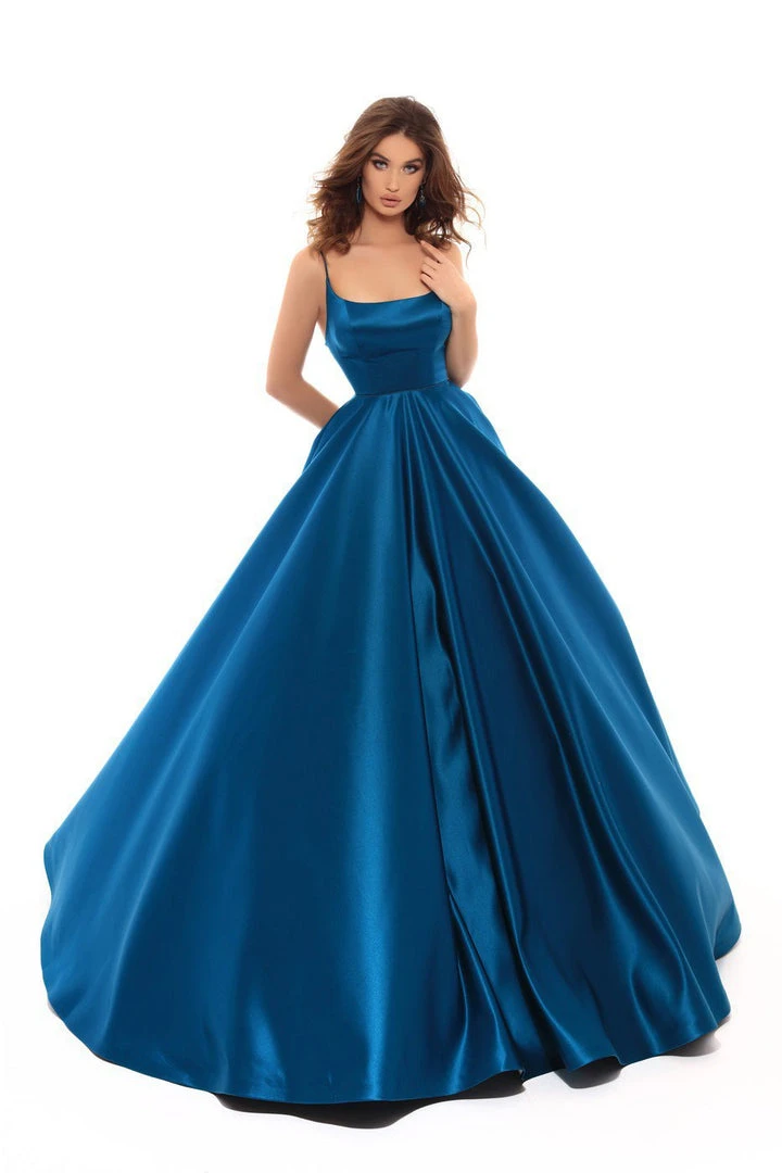 Tarik Ediz - 50403 Strappy Back Sleeveless Satin Ballgown 7 Tarik Ediz - 50403 Strappy Back Sleeveless Satin Ballgown