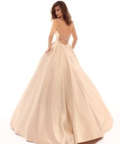 Tarik Ediz - 50403 Strappy Back Sleeveless Satin Ballgown 10 Tarik Ediz - 50403 Strappy Back Sleeveless Satin Ballgown