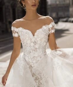 Formal Gowns Tarik Ediz - 50410 Floral Embroidered Fitted Dress With Overskirt 10 Formal Gowns Tarik Ediz - 50410 Floral Embroidered Fitted Dress With Overskirt