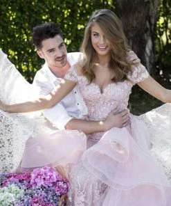 Formal Gowns Tarik Ediz - 50410 Floral Embroidered Fitted Dress With Overskirt 12 Formal Gowns Tarik Ediz - 50410 Floral Embroidered Fitted Dress With Overskirt