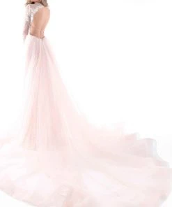 Formal Gowns Tarik Ediz - 50419 Floral Lace Sheath Dress With Sweep Train 6 Formal Gowns Tarik Ediz - 50419 Floral Lace Sheath Dress With Sweep Train