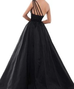 Tarik Ediz - 50435 Lace Embroidered Taffeta Gown With Overskirt Formal Gowns