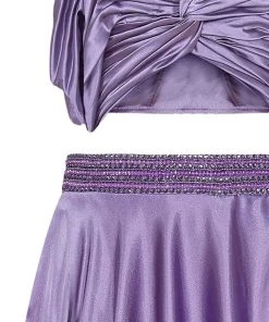 Tarik Ediz - 50447 Two Piece Knotted Off-Shoulder Gown Formal Gowns