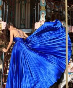 Tarik Ediz - 50449 Plunging V-Neck Pleated Gown With Slit 11 Tarik Ediz - 50449 Plunging V-Neck Pleated Gown With Slit