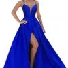 Tarik Ediz - 50464 Illusion Plunging Ballgown With Front Slit Formal Gowns