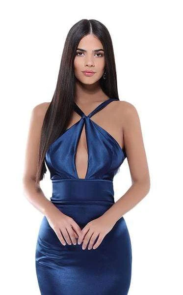 Tarik Ediz - 50471 Knotted Halter Neckline Gown Formal Gowns 6 Tarik Ediz - 50471 Knotted Halter Neckline Gown Formal Gowns