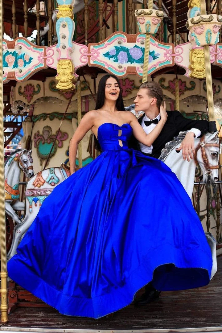 Tarik Ediz - 50478 Strapless Sweetheart Bow Accent Prom Gown Formal Gowns 4 Tarik Ediz - 50478 Strapless Sweetheart Bow Accent Prom Gown Formal Gowns