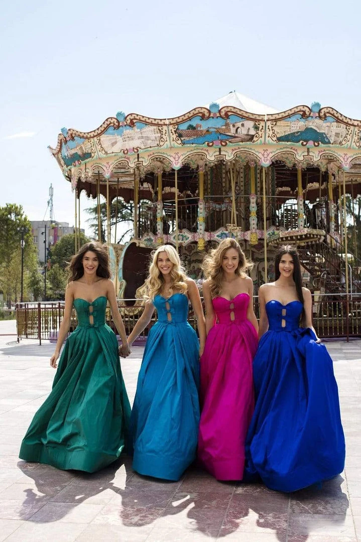 Tarik Ediz - 50478 Strapless Sweetheart Bow Accent Prom Gown Formal Gowns 5 Tarik Ediz - 50478 Strapless Sweetheart Bow Accent Prom Gown Formal Gowns