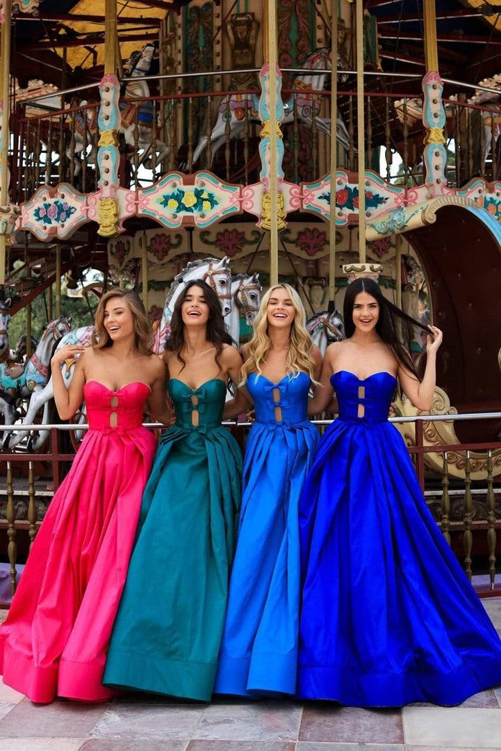 Tarik Ediz - 50478 Strapless Sweetheart Bow Accent Prom Gown Formal Gowns 6 Tarik Ediz - 50478 Strapless Sweetheart Bow Accent Prom Gown Formal Gowns