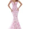 Formal Gowns Tarik Ediz - 50493 Floral Lace Cap Sleeve Mermaid Gown With Train 1 Formal Gowns Tarik Ediz - 50493 Floral Lace Cap Sleeve Mermaid Gown With Train
