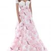 Formal Gowns Tarik Ediz - 50496 Floral Lace Plunging Off-Shoulder A-line Dress 2 Formal Gowns Tarik Ediz - 50496 Floral Lace Plunging Off-Shoulder A-line Dress