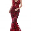 Formal Gowns Tarik Ediz - 50502 Embellished Floral Lace Mermaid Dress