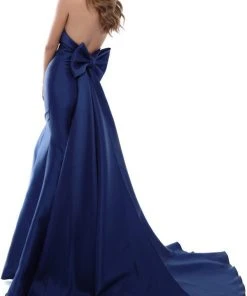 Tarik Ediz - 50505 Strapless Taffeta Mermaid Gown With Train