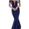Formal Gowns Tarik Ediz - 50513 Plunging Off Shoulder High Low Mermaid Gown 2 Formal Gowns Tarik Ediz - 50513 Plunging Off Shoulder High Low Mermaid Gown
