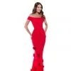 Formal Gowns Tarik Ediz - 50517 Off Shoulder Rosette Detailed Mermaid Gown