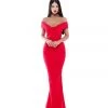 Formal Gowns Tarik Ediz - 50524 Draped Off Shoulder Weaved Mermaid Gown 2 Formal Gowns Tarik Ediz - 50524 Draped Off Shoulder Weaved Mermaid Gown