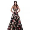 Tarik Ediz - 50534 Plunging V-Neck Floral Lace Evening Gown Formal Gowns 2 Tarik Ediz - 50534 Plunging V-Neck Floral Lace Evening Gown Formal Gowns