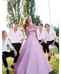 Tarik Ediz - 50549 Sleeveless Strappy Back Glitter Ballgown 10 Tarik Ediz - 50549 Sleeveless Strappy Back Glitter Ballgown