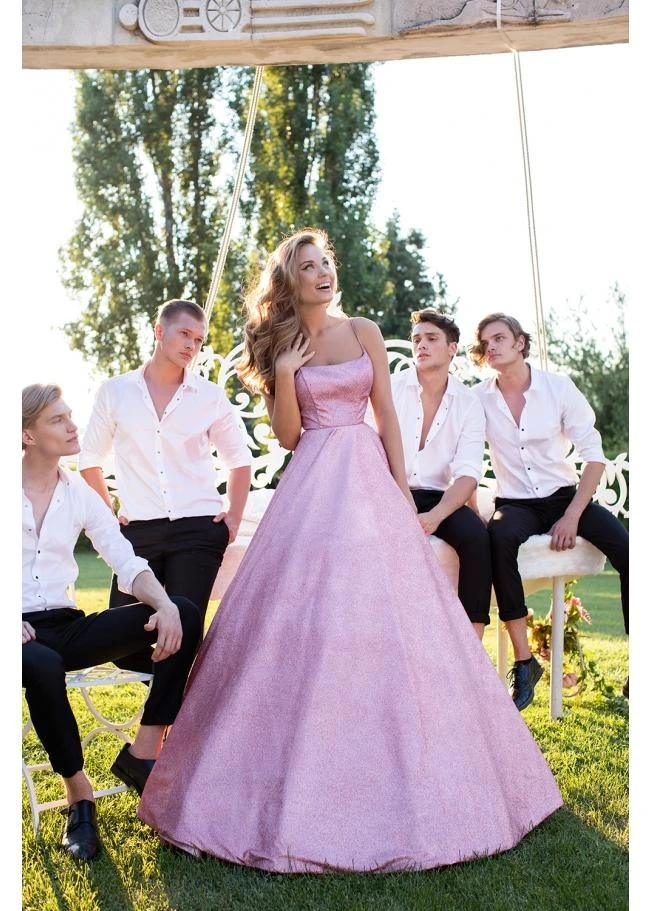 Tarik Ediz - 50549 Sleeveless Strappy Back Glitter Ballgown 5 Tarik Ediz - 50549 Sleeveless Strappy Back Glitter Ballgown