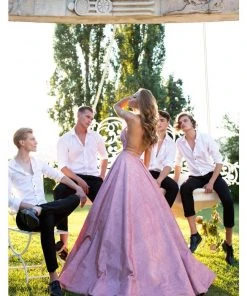 Tarik Ediz - 50549 Sleeveless Strappy Back Glitter Ballgown 11 Tarik Ediz - 50549 Sleeveless Strappy Back Glitter Ballgown