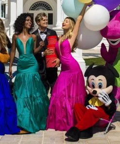 Formal Gowns Tarik Ediz - 50626 Plunging Bodice Backless Trumpet Gown 8 Formal Gowns Tarik Ediz - 50626 Plunging Bodice Backless Trumpet Gown