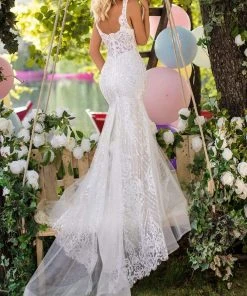 Tarik Ediz - 50641 Embellished Embroidery Sleeveless Mermaid Gown Formal Gowns