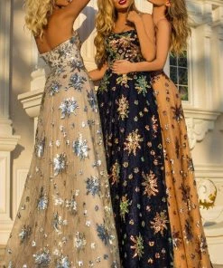 Tarik Ediz - 50645 Strapless Sweetheart Sequins Lace A-Line Gown Formal Gowns 7 Tarik Ediz - 50645 Strapless Sweetheart Sequins Lace A-Line Gown Formal Gowns