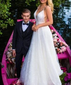 Tarik Ediz - 50659 Sexy V-Neck Beaded A-Line Dress 14 Tarik Ediz - 50659 Sexy V-Neck Beaded A-Line Dress