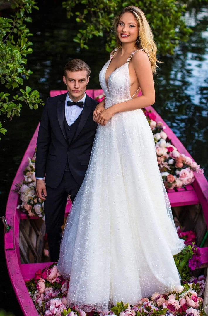 Tarik Ediz - 50659 Sexy V-Neck Beaded A-Line Dress 5 Tarik Ediz - 50659 Sexy V-Neck Beaded A-Line Dress