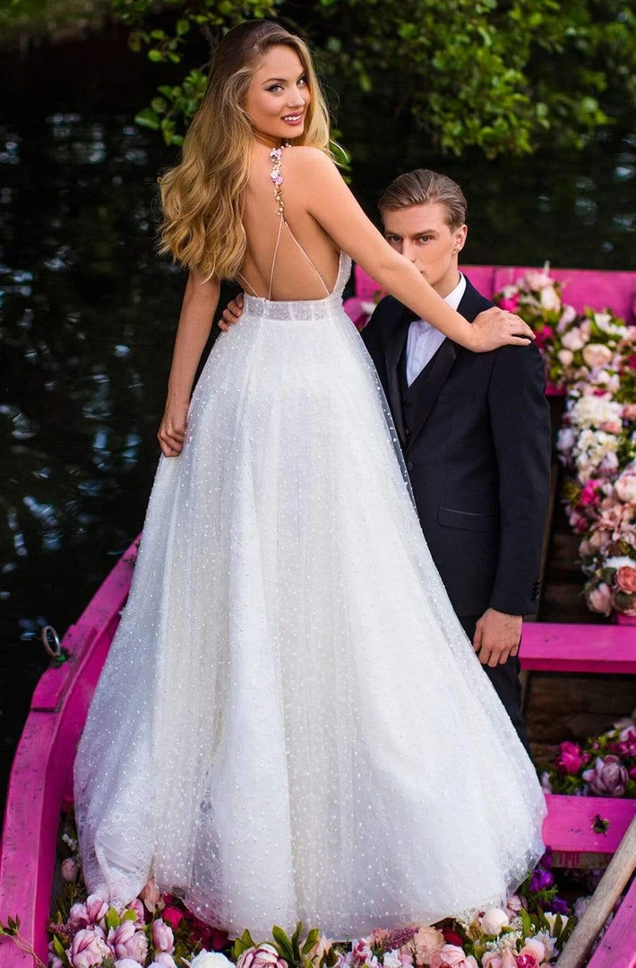 Tarik Ediz - 50659 Sexy V-Neck Beaded A-Line Dress 4 Tarik Ediz - 50659 Sexy V-Neck Beaded A-Line Dress