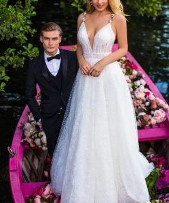 Tarik Ediz - 50659 Sexy V-Neck Beaded A-Line Dress 20 Tarik Ediz - 50659 Sexy V-Neck Beaded A-Line Dress