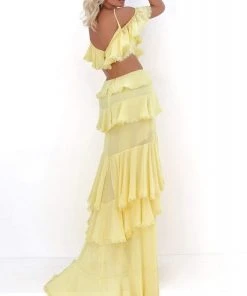 Tarik Ediz - 50682 V-neck Layered Sheath Dress Formal Gowns