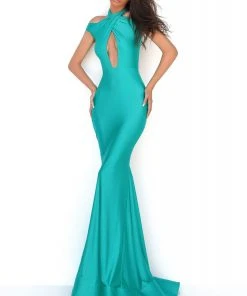 Tarik Ediz - 50688 Crisscross Halter Cutout Mermaid Gown
