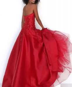 Tarik Ediz - 50695 Strapless Sweetheart Sequined Floral Gown