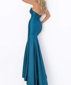 Tarik Ediz - 50720 Illusion Plunging Neck High Slit Mermaid Dress