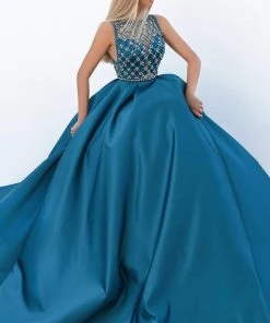 Tarik Ediz - 50726 Jeweled Lattice Illusion Bodice Ballgown