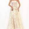Tarik Ediz - 50730 Strapless Straight-Across Sequined Gown 2 Tarik Ediz - 50730 Strapless Straight-Across Sequined Gown
