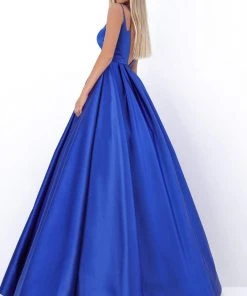 Tarik Ediz - 50736 Halter Neck Pleated Ballgown