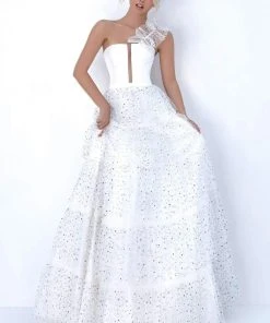 Tarik Ediz - 50754 Sleeveless One Shoulder A-line Dress