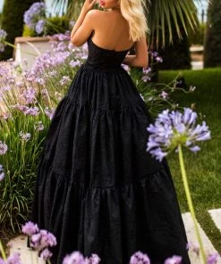 Formal Gowns Tarik Ediz - 50759 Straight Neck Jacquard Ballgown