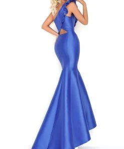 Formal Gowns Tarik Ediz - 50774 Ruffled One Shoulder Mermaid Dress