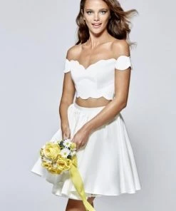 Tarik Ediz - 93142 Two Piece Off Shoulder A-line Dress Cocktail Dresses 5 Tarik Ediz - 93142 Two Piece Off Shoulder A-line Dress Cocktail Dresses